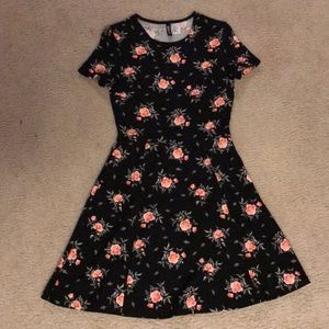 Black floral dress